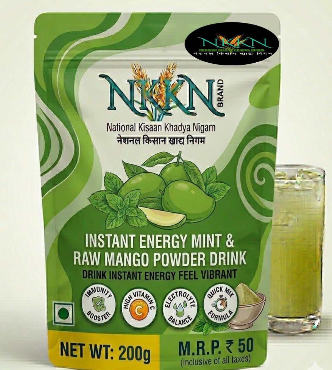 NKKN Brand Instant Mint & Raw Mango Powder